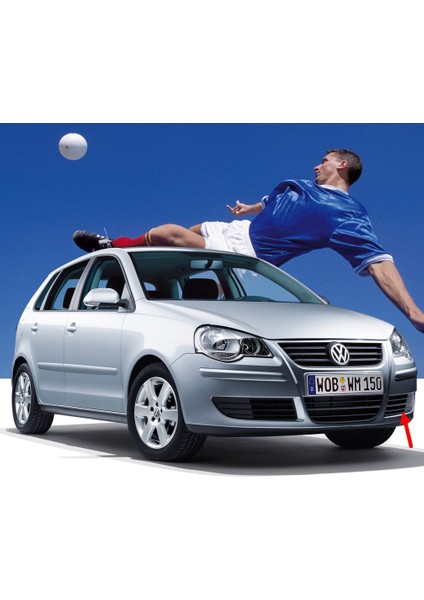 Vw Volkswagen Polo 2005-2009 Ön Tampon Sol Panjur Izgarası Kapağı 6Q0853665D