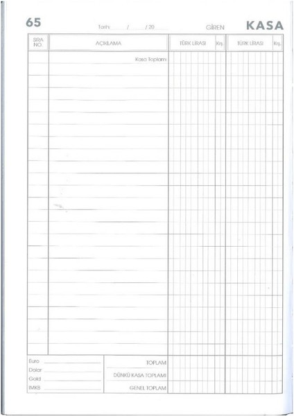 Kasa Defteri 320 Yaprak 20 x 28 cm Lacivert