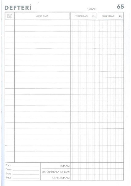 Kasa Defteri 320 Yaprak 20 x 28 cm Lacivert