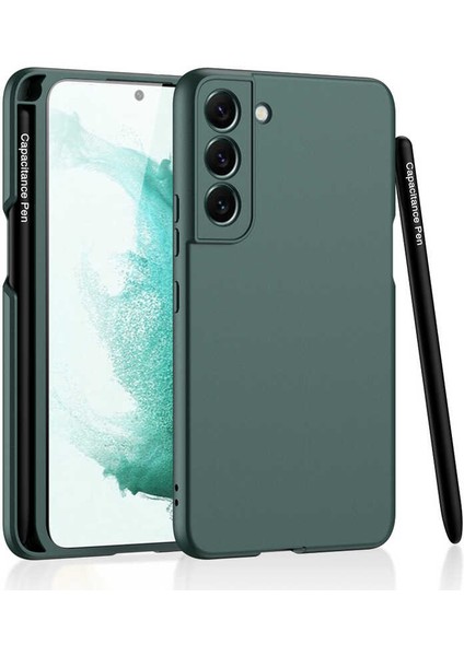 Galaxy S22 Plus Kılıf Kamera Korumalı Ultra Ince Kalem Bölmeli Şık Kapak