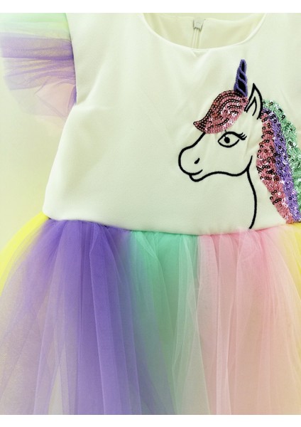 Kız Çocuk Özel Gün Unicorn Tütü Elbise modelleri