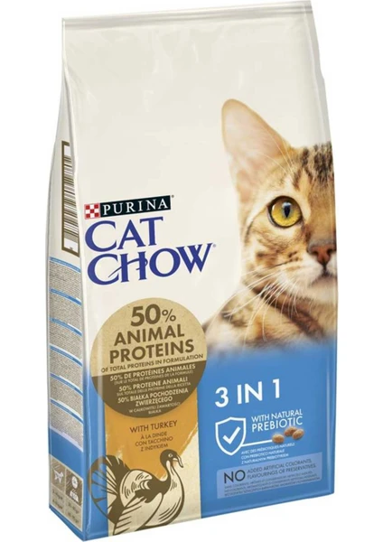 Cat Chow 3in1 Hindi Etli Kedi Kuru Maması 15 Kg