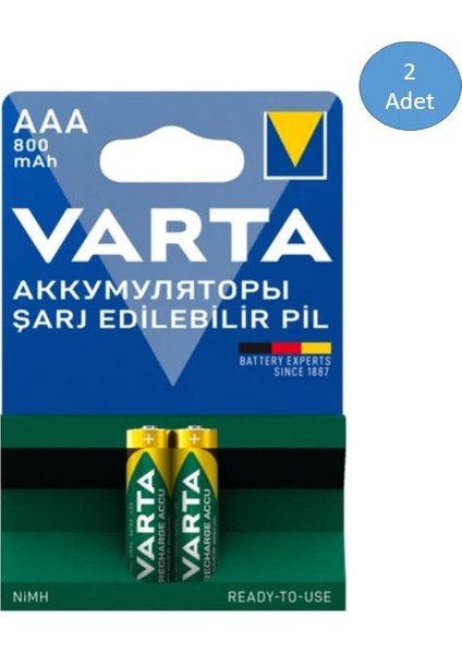 2100 mAh AA Kalem Pil 4'lü + 800 mAh AAA Şarjlı İnce Kalem Pil 4'lü + Pil Saklama Kutusu modelleri