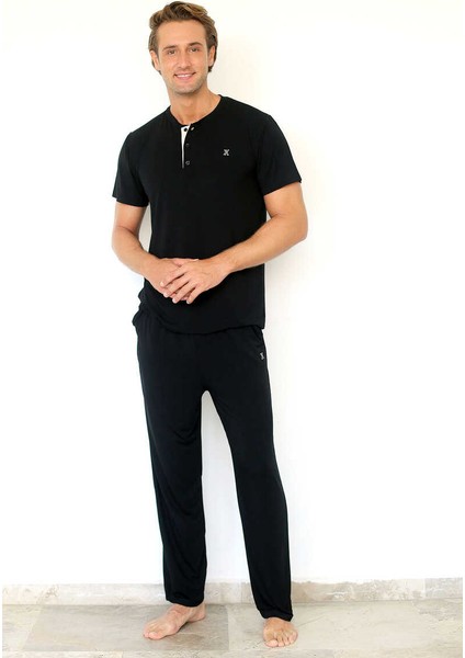 Erkek Bambu 2li Pijama Takımı