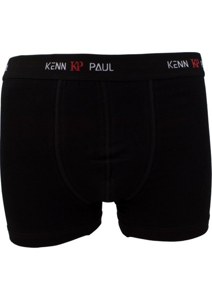 12 Adet Siyah Renk Likralı Boxer