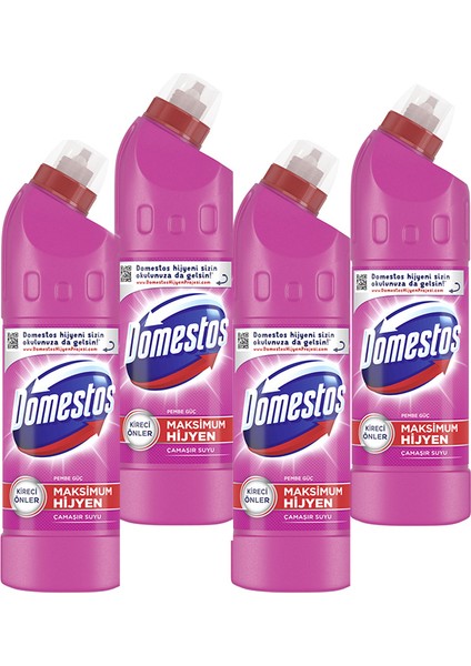 Çamaşır Suyu Pembe Güç 4 x 750 ml