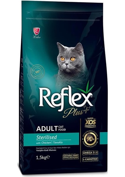 Plus 1,5 kg Tavuklu Kısırlaştırılmış Yetişkin Kedi Maması 1,5kg