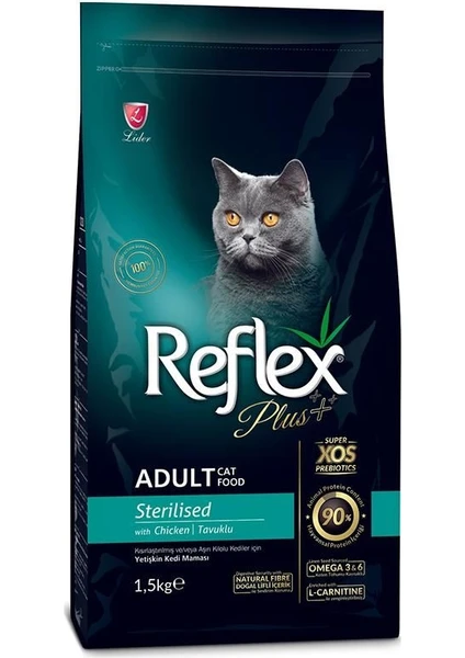 Plus  1,5 kg Tavuklu Kısırlaştırılmış Yetişkin Kedi Maması 1,5kg