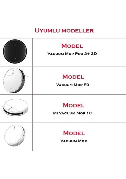 Ekstore Xiaomi Mi Uyumlu Robot Vacuum Mop Pro 2+ 3D 8'li Yenileme Seti 8 Set