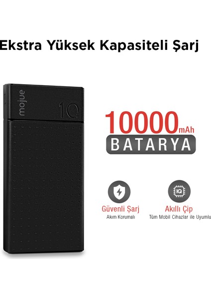 mojue by ttec PB07 10.000mAh 20W PD-QC USB-C iPhone Hızlı Şarj Teknolojili Akım Korumalı Powerbank