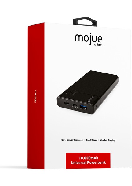 mojue by ttec PB07 10.000mAh 20W PD-QC USB-C iPhone Hızlı Şarj Teknolojili Akım Korumalı Powerbank