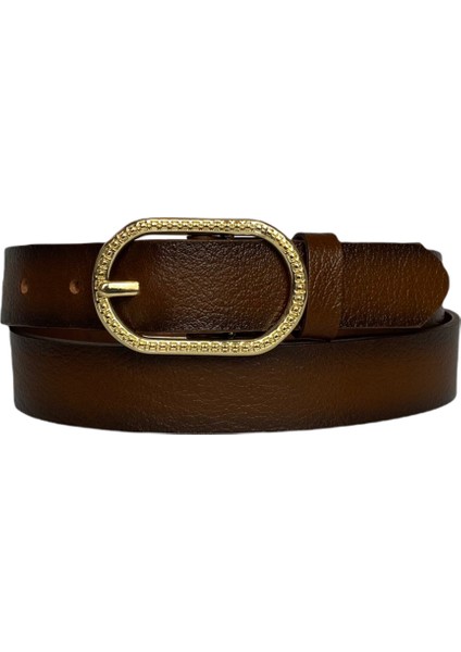 Deri Gold Tokalı Kahverengi Ince Kadın Kemeri 3 cm fiyatları
