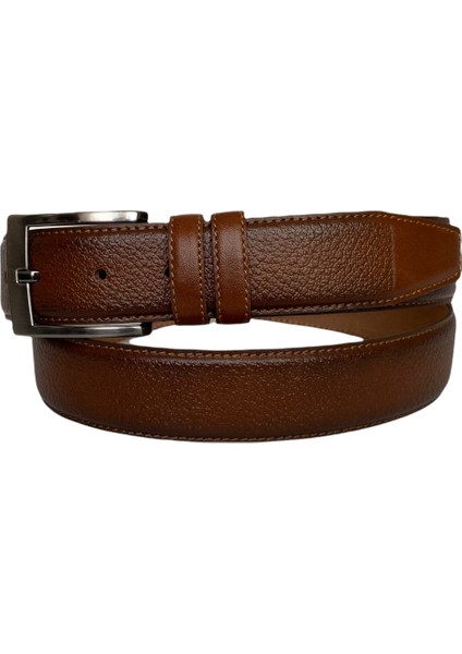 Kaliteli Deri Dikişli Kahverengi Klasik Kumaş Pantolon Kemeri 3.5 cm fiyatları