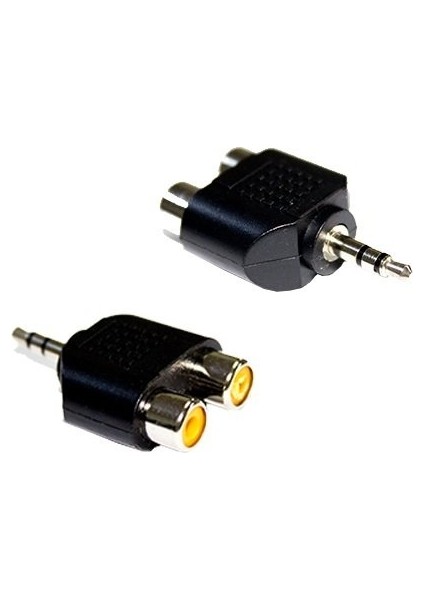 2 Rca Dişi - 3.5mm Stereo Erkek Çevirici Dönüştürücü