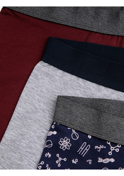 Pamuklu 3'lü Set Basic Boxer modelleri