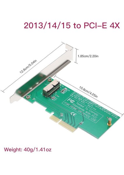 2013 macbook Pro A1493 A1502 Pci-E 4x Çevirici 2013 macbook Air A1465 A1466 Pci-E 4x Çevirici ME253