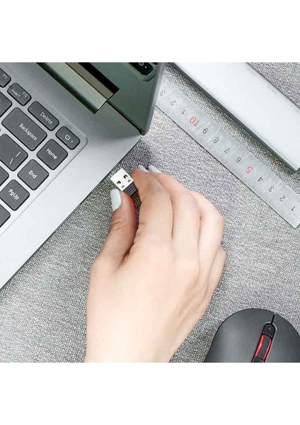 Xiaomi Youpin MWMM01 2.4ghz USB Kablosuz Sessiz Fare 800/1200/1600 Dizüstü Bilgisayar Dizüstü Bilgisayar Ofis Oyunları Için Ayar - Siyah