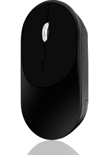 Kablosuz 2.4g + Bluetooth Çift Mod Fare Dizüstü Bilgisayarlar Için Taşınabilir Ergonomik Sessiz Fareler Pc - Siyah indirimleri