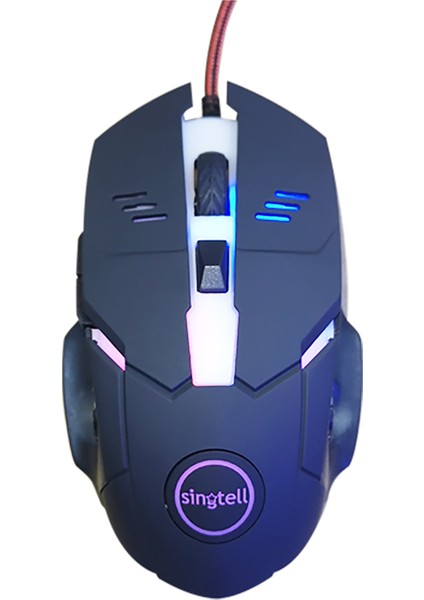 Singtell ST02 6 Tuşlar USB Kablolu Oyun Fare Ayarlanabilir Dpı 7 Renk Solunum Lambası