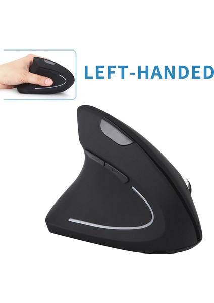 Pille Çalışan Sol El Kablosuz Fare Ergonomik Dikey Bilgisayar Oyun Fareleri 800/1200/1600 Dizüstü Bilgisayar Için Dpi fiyatları