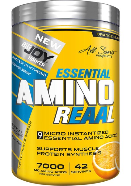 Bigjoy Sport Essential Amino Reaal 420g Portakallı Toz Aminoasit