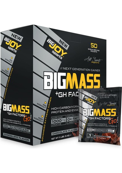 Bigmassgo 50 Paket Çikolata Mass Gainer Gh Factors