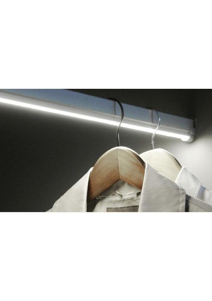 LED Işıklı Dolap Içi Askı Borusu Pilli 121-150 cm