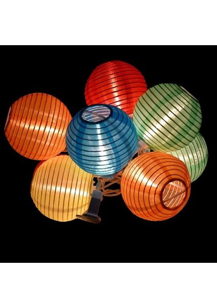 20 LED 3 Metre Güneş Enerjili Japon Feneri Çok Renkli 8 Mod LED Bahçe Teras Balkon Ağaç Solar Aydınlatma fırsatları