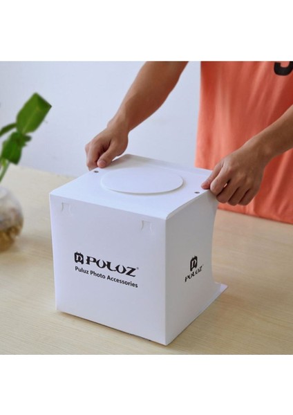 Beyaz Puluz LED Işıklı 5 Farklı Arka Plan 3 Boyutlu Ürün Çekim Çadırı 20X20 cm modelleri