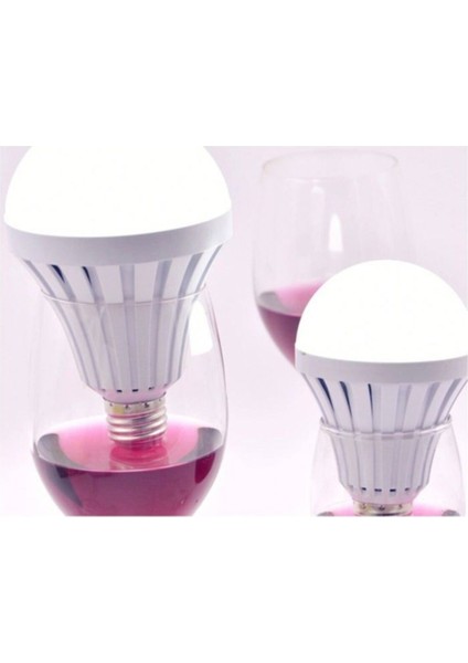 Şarjlı LED Ampul 9 Watt Beyaz Işık Acil Durum Aydınlatma 5 Adet
