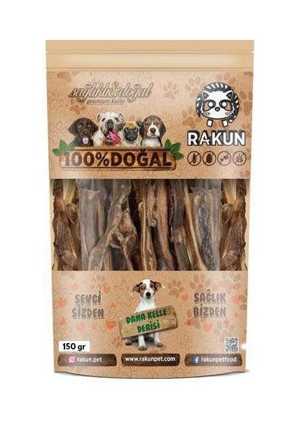 Kurutulmuş Dana Kelle Derisi Köpek Ödülü 150 gr