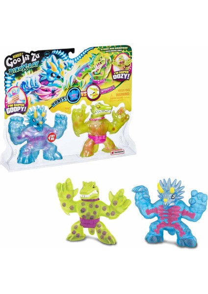 Goojıtzu Dino X-Ray Ikili Paket - Tritops Vs Shredz