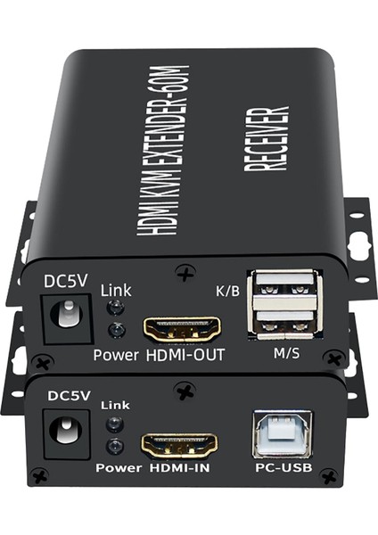 Ethernet Cat 5e 6 60M Üzerinden Ses Video Genişletici (Yurt Dışından)