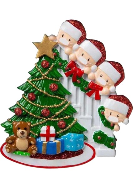 Noel Ağacı Süsü Aile -4 Kişi (Yurt Dışından)