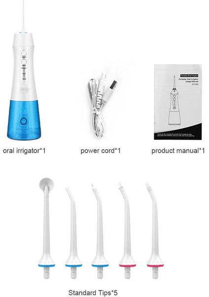 5 Jet Uçlu Akülü Su Flosser 3 Modu Profesyonel 300ML (Yurt Dışından) fiyatları