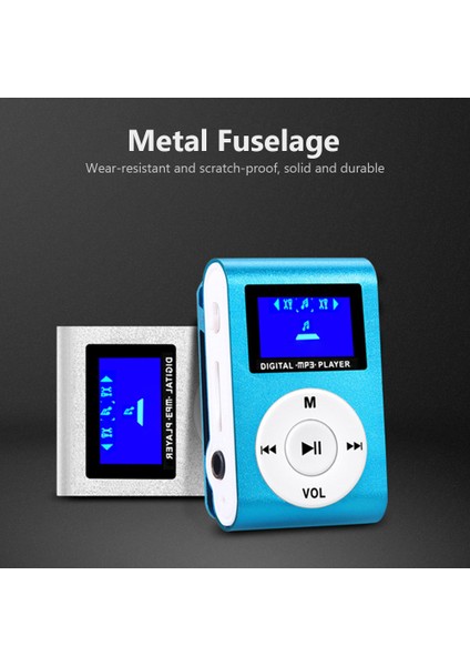 Mini Taşınabilir Mp3 Müzik Çalar Metal Klipsli Mp3 (Yurt Dışından)