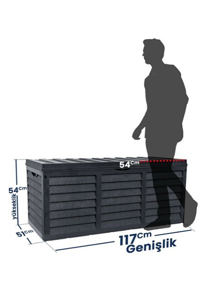 Serınova Bahçe Sandığı 320 Lt 117 x 51 x 54 cm