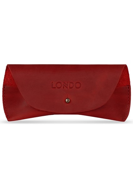 Hakiki Deri Çivili Gözlük Kılıfı