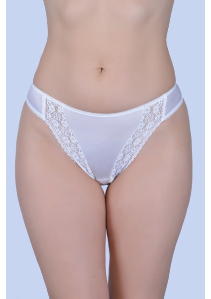 Ayl Dantelli String Beyaz Külot 407