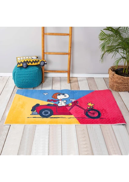 By Karaca Home Snoopy Cycle Ekstra Yumuşak Çocuk Halısı 80X150 cm