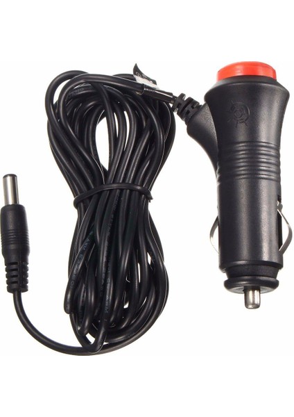 12 Volt 3 Metre Kablolu Standart Uçlu Çakmak Adaptör 12 Volt 5.5 mm 2.5 mm Adaptör