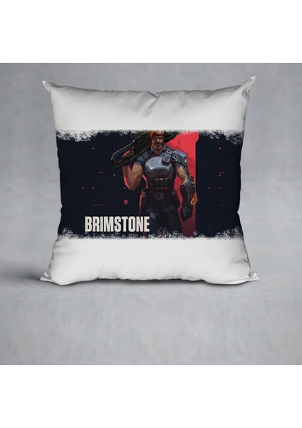 Valorant Model Brimstone3 Baskılı Yastık (Elyaf Dolgulu)