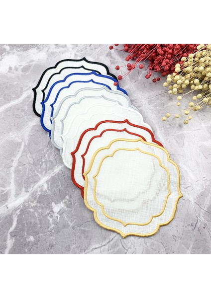 6 Renk Çift Sargı Nakışlı 6'lı Kokteyl Peçetesi fiyatları