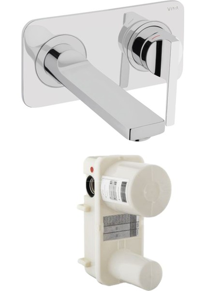 Vitra Suit L A42486 Ankastre Lavabo Bataryası Seti, Krom