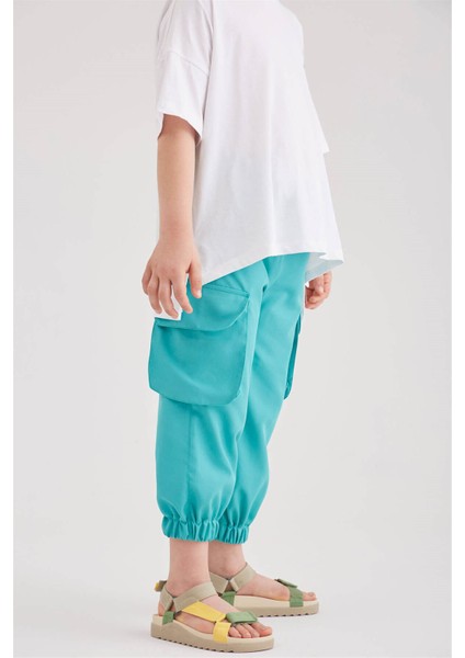 Erkek Çocuk Ikili Takım T-Shirt - Kargo Pantolon (Mint) fırsatları