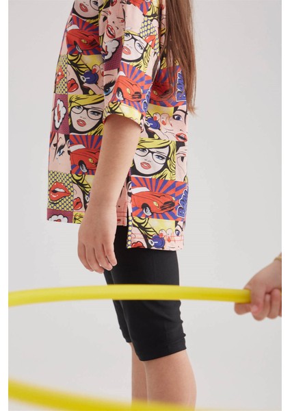 Kız Çocuk Disco Biker Tayt (Siyah) indirimleri