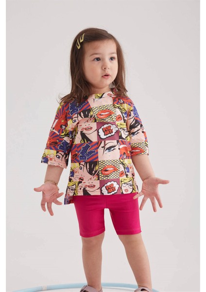 Kız Çocuk Disco Biker Tayt (Fuşya) fiyatları