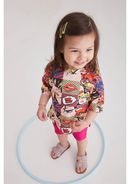 Kız Çocuk Disco Biker Tayt (Fuşya) fırsatları