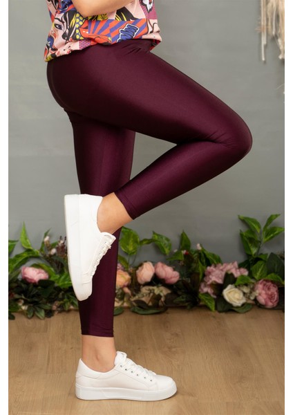 Kız Çocuk Disco Tayt (Mürdüm Renk)