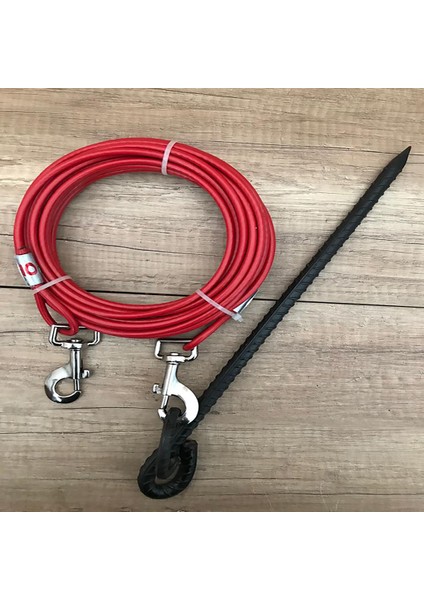 6 mm 10 Metre Köpek Bahçe Bağlama Halatı + Hayvan Kazığı